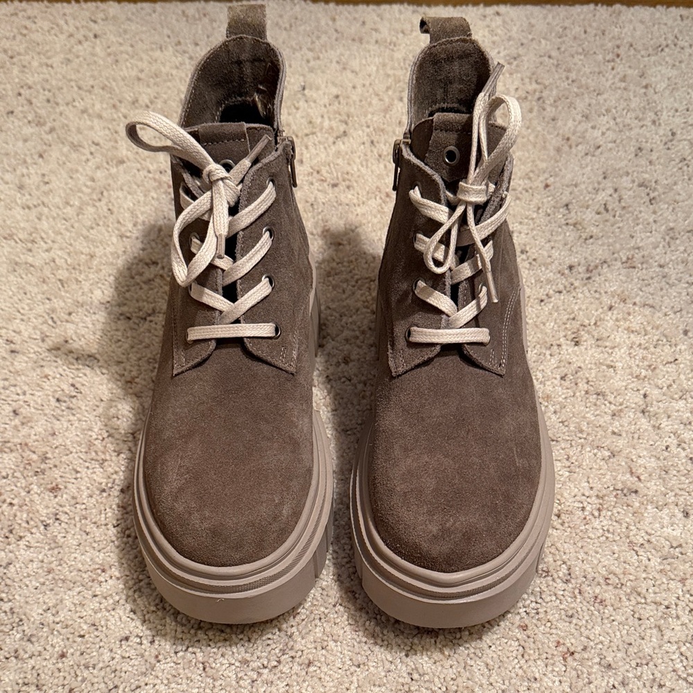 Sheridan Mia Suede Lace-Up Platform Boots
